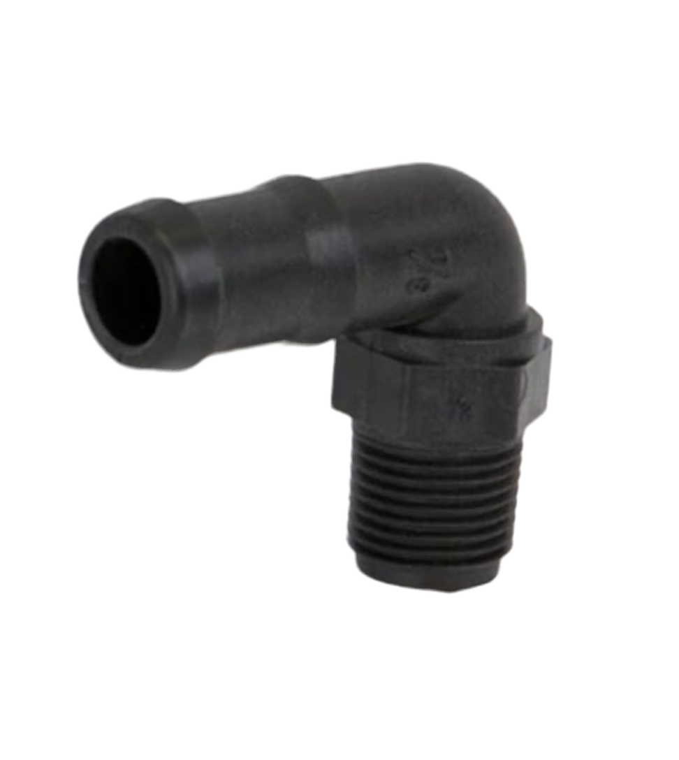 1/2" Male Thread x 3/4" Hose Barb Elbow