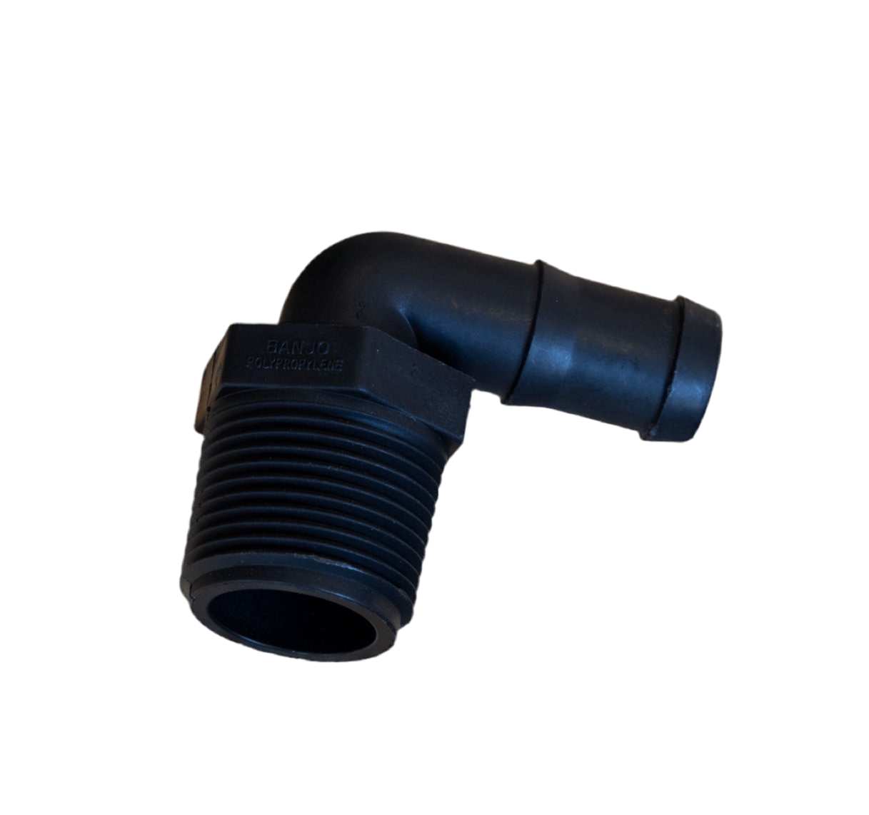 1" Male Thread x 3/4" Hose Barb Elbow