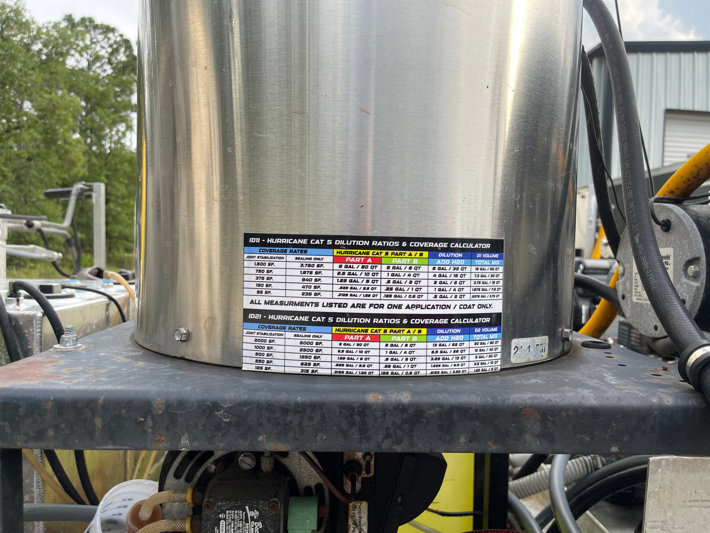 4" x 8" Trident Hurricane CAT 5 MIX CHART