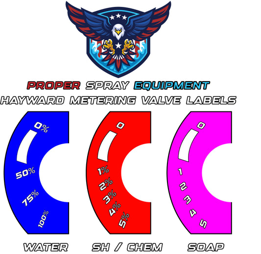 Hayward Metering Valve Labels
