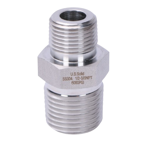 1/2" MPT x 3/8" MPT Nipple Steel
