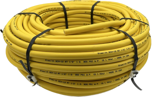 Stealth 1/2" ID Soft Wash Hose, Yellow, 300 PSI - 200 Feet