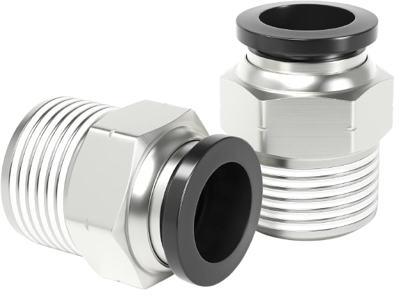 1/2" OD Push To Connect x 1/2" MPT Straight Fitting