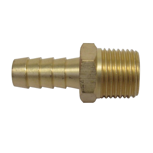 3/8" MPT x 3/8" Hose Barb Brass Straight