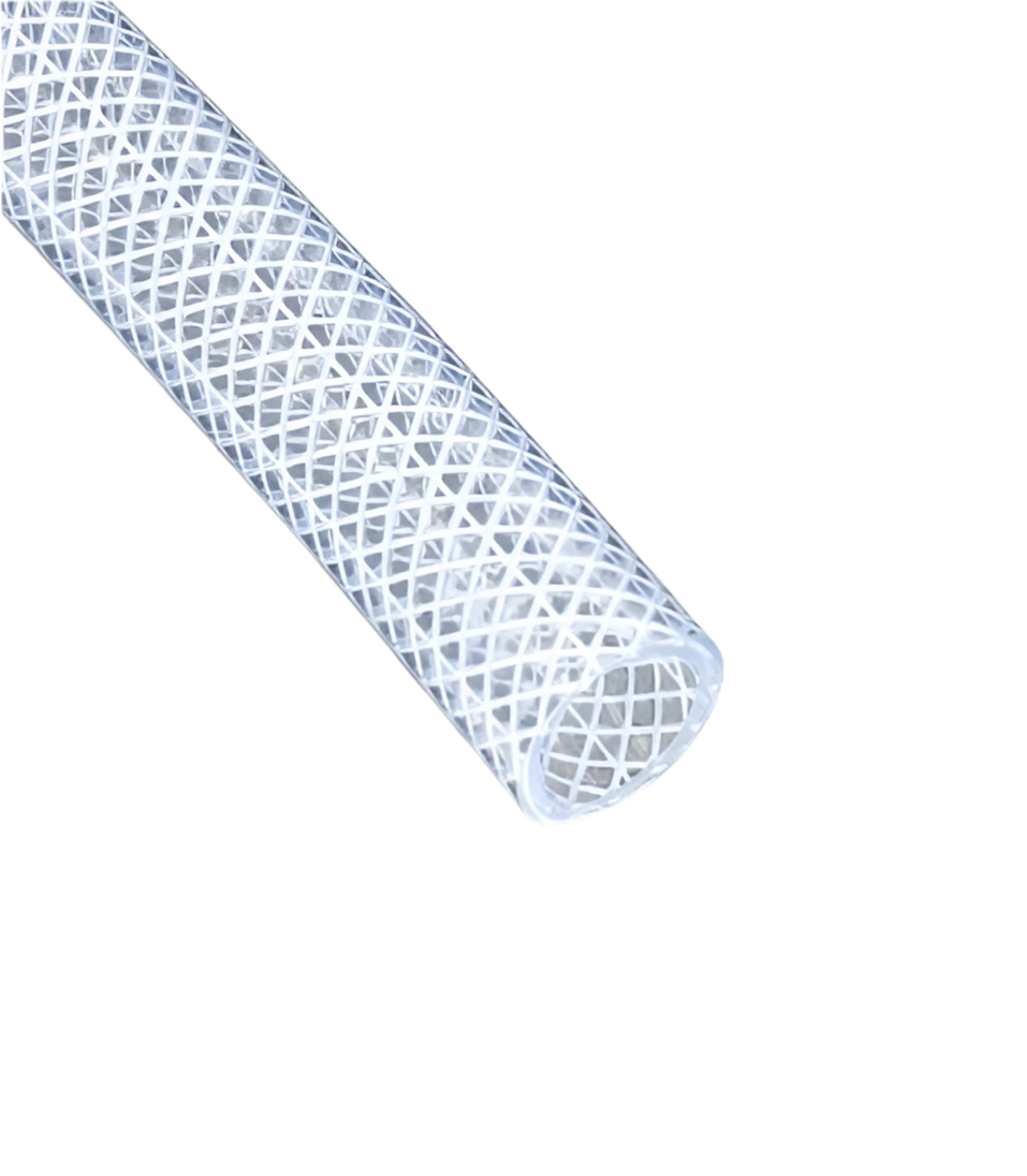 1/2" Clear Braided Hose - By Foot