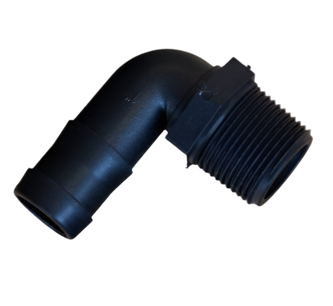 1" Male Thread x 1" Hose Barb Elbow