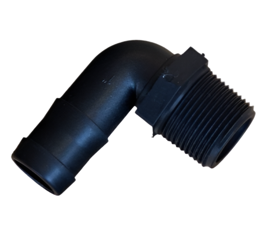 1" Male Thread x 1" Hose Barb Elbow