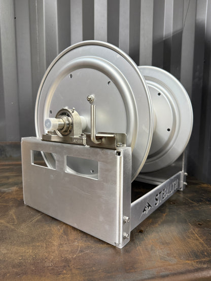 Stealth 12" Aluminum Full Frame Hose Reel — 3/4" Stainless Steel Manifold & Swivel