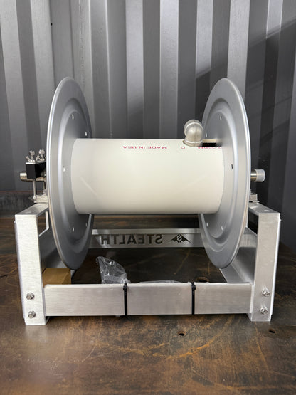 Stealth 12" Aluminum Full Frame Hose Reel — 3/4" Stainless Steel Manifold & Swivel