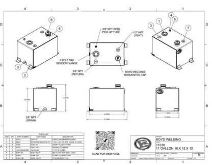 11 Gallon Fuel Tank