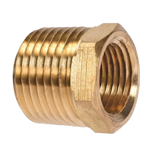 1/2" MPT x 3/8" FPT Reducer Brass