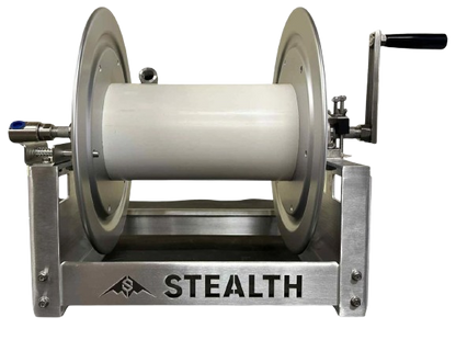 Stealth 18" Aluminum Full Frame Hose Reel 3/4" Stainless Steel Manifold & Swivel