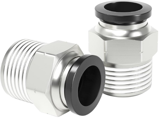 1/2" OD Push To Connect x 1/2" MPT Straight Fitting