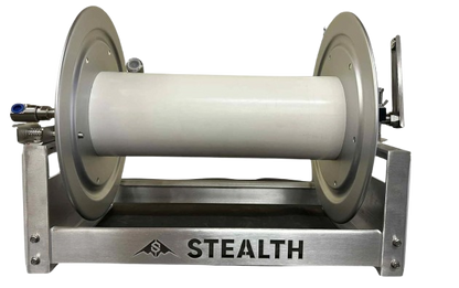 Stealth 18" Aluminum Full Frame Hose Reel 1/2" Stainless Steel Manifold & Swivel
