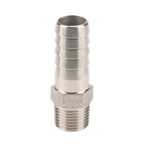 1/2" MPT x 3/4" Stainless Hose Barb Straight