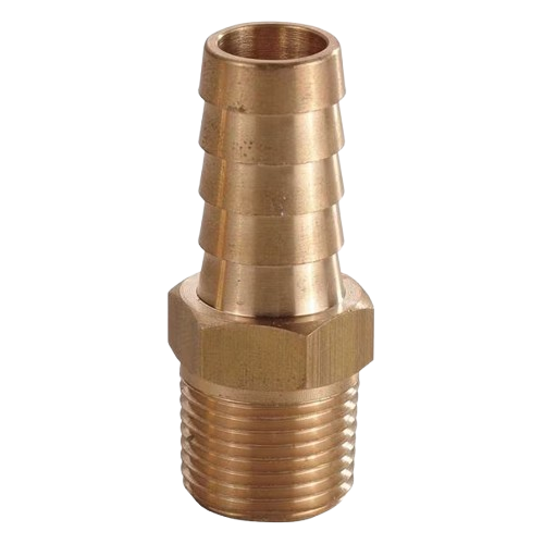 1/2" MPT x 1/2" Hose Barb Brass Straight