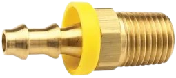 Push-On Hose Barb 3/8 Barb x 1/2MPT Brass Fitting