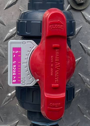 Asahi Metering Valve Labels